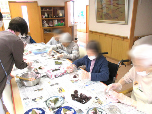 ひなまつりおはぎ作り(ショートステイ)